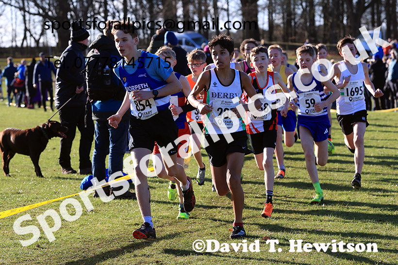 Boys under-13s 2025 Northern Cross Country Champs, Tatton Park, Knutsford, Cheshire. Photo: David T. Hewitson/Sports for All Pics